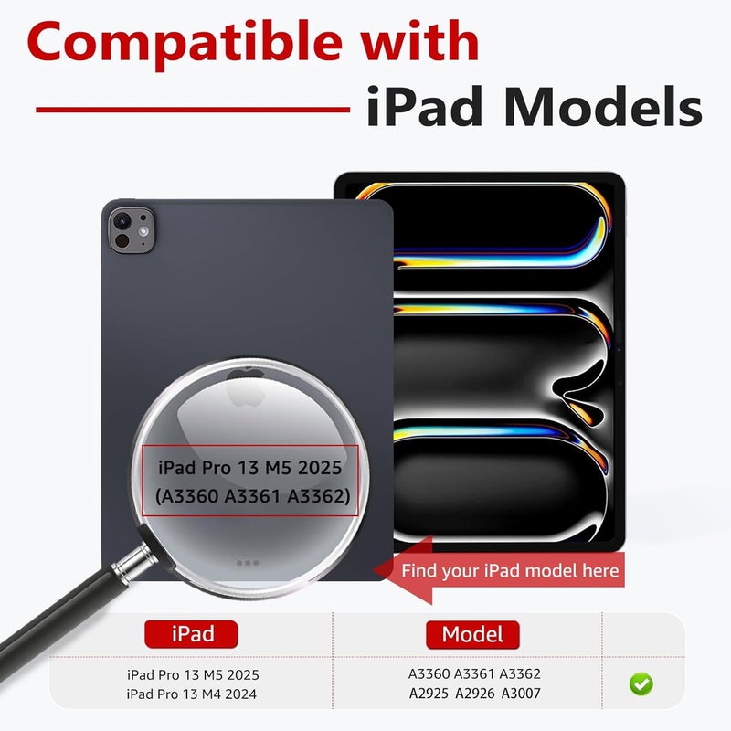 bersem Screen Protector Compatible with iPad Pro 13 Inch M5 2025 / M4 2024, Tempered Glass, Ultra Clear, Anti-Scratch, Case Friendly, EZ Kit, 1 Pack - Image 2